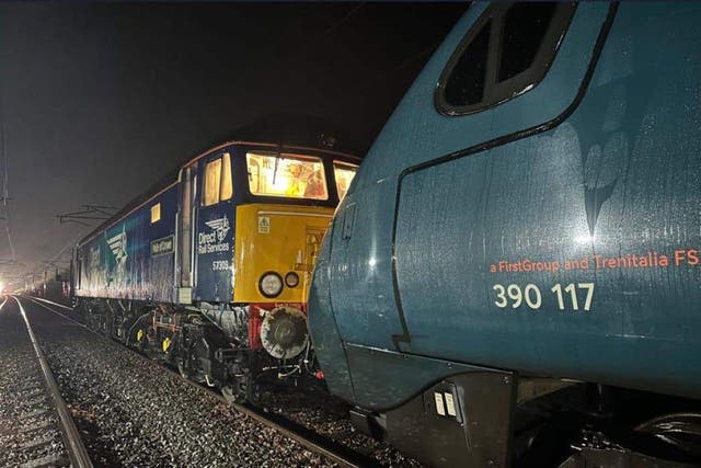 Eighty-seven people were on board the Avanti West Coast service from Glasgow to Euston when the accident happened (Network Rail/PA)