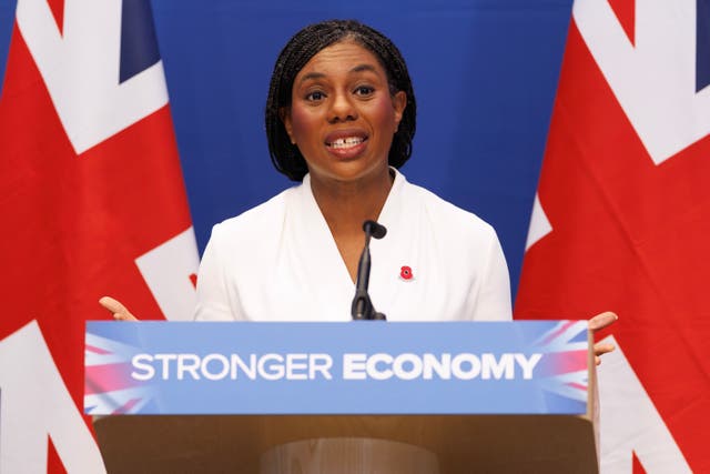 <p>Kemi Badenoch described Rachel Reeves’s pre-Budget speech as ‘one long waffle bomb’ </p>
