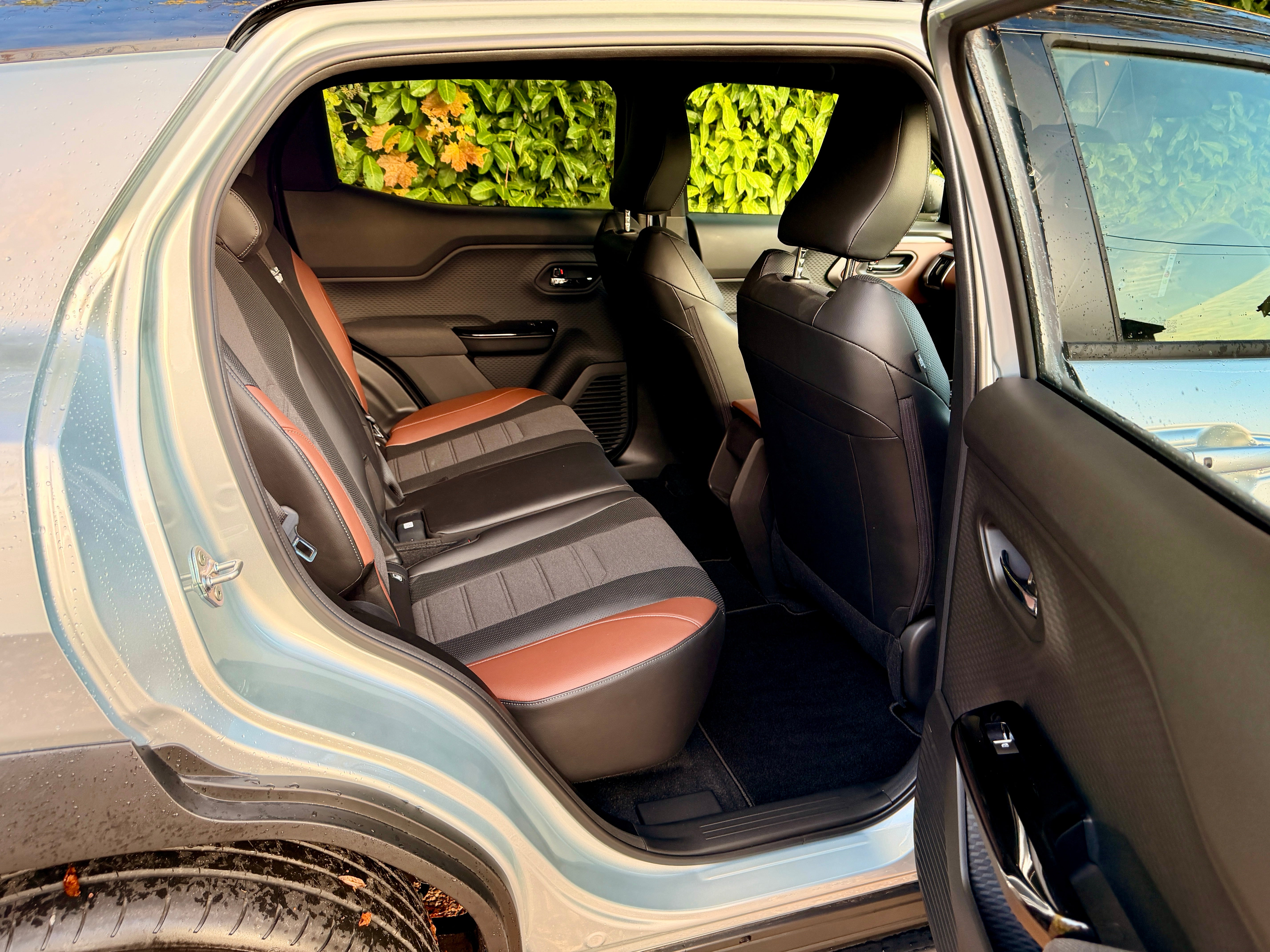 Rear space in the Suzuki e Vitara is generous, even with the old-school sunroof fitted