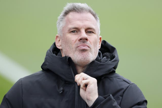 <p>Jamie Carragher has hit out at Mohamed Salah again (Richard Sellers/PA)</p>