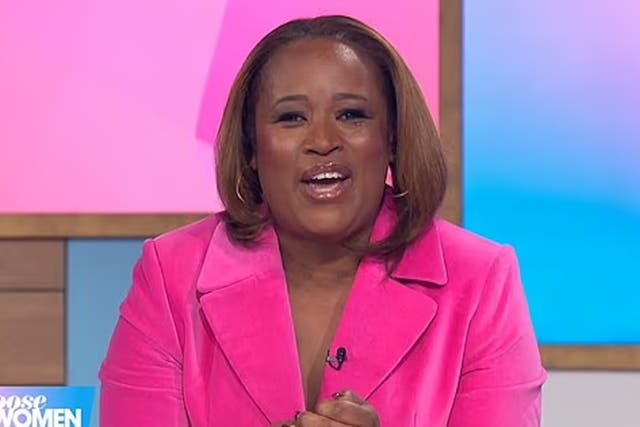 <p>Charlene White presenting ‘Loose Women’ for ITV</p>