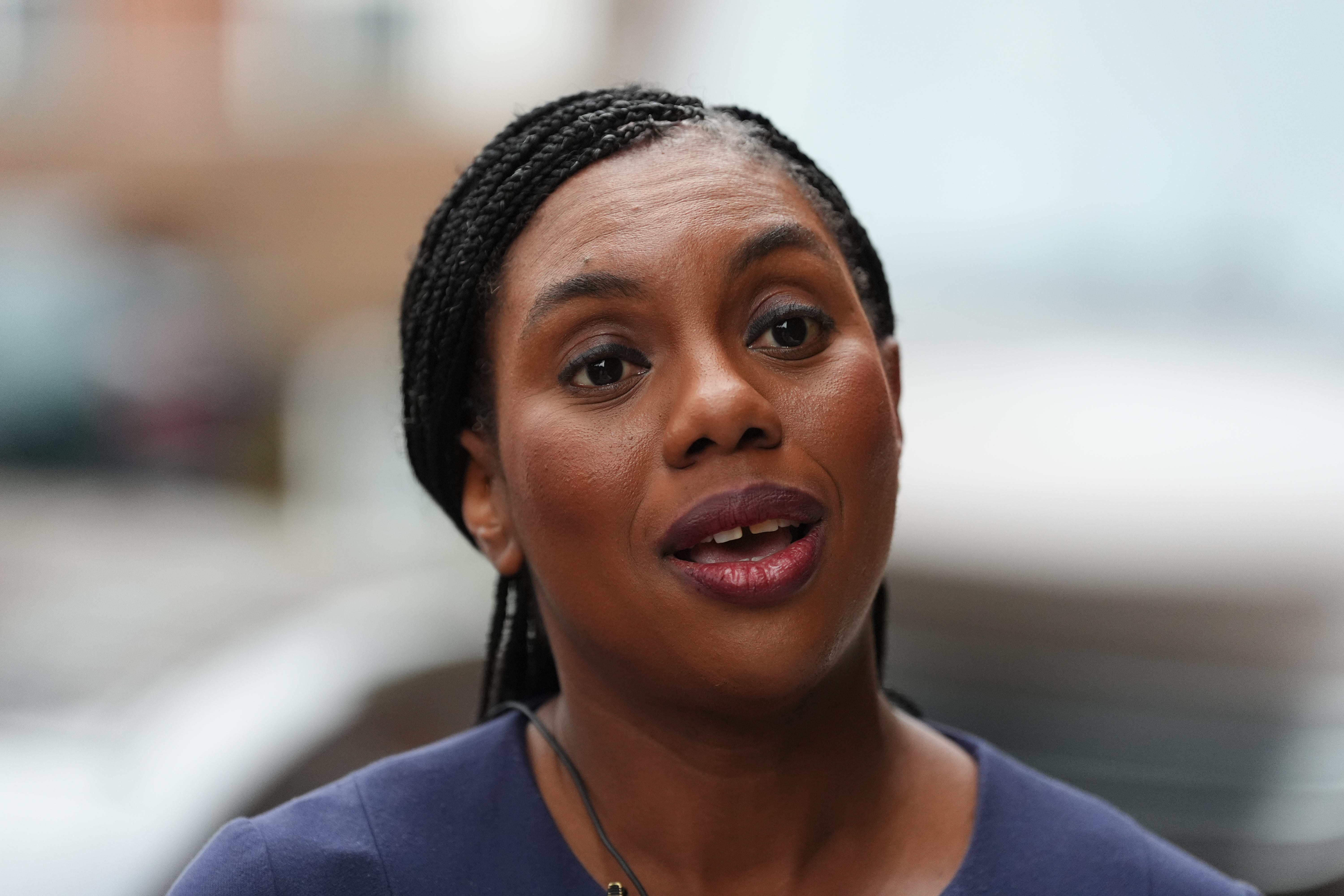 Conservative Party leader Kemi Badenoch wants action to get Britain drilling again to boost the country’s oil and has sector and meet its energy needs (Jonathan Brady/PA)