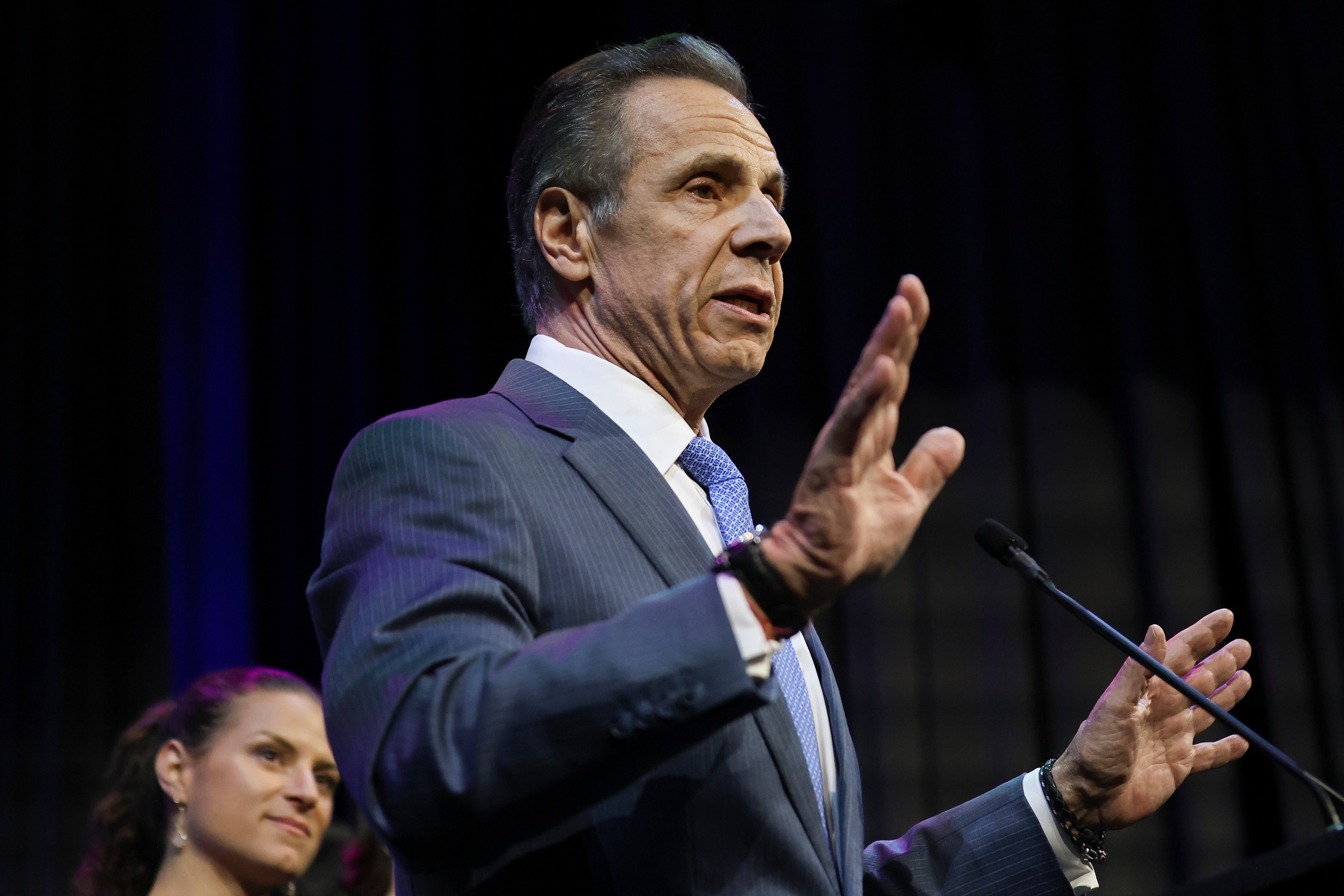 <p>Andrew Cuomo speaks while conceding the mayoral race to Zohran Mamdani, Tuesday, Nov. 4, 2025, in New York</p>