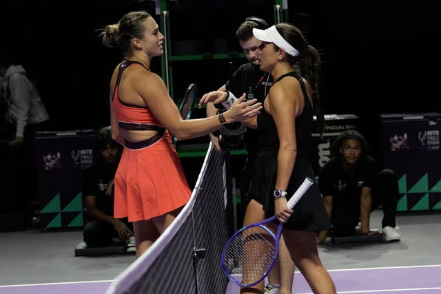<p>Aryna Sabalenka defeated Jessica Pegula in three sets</p>