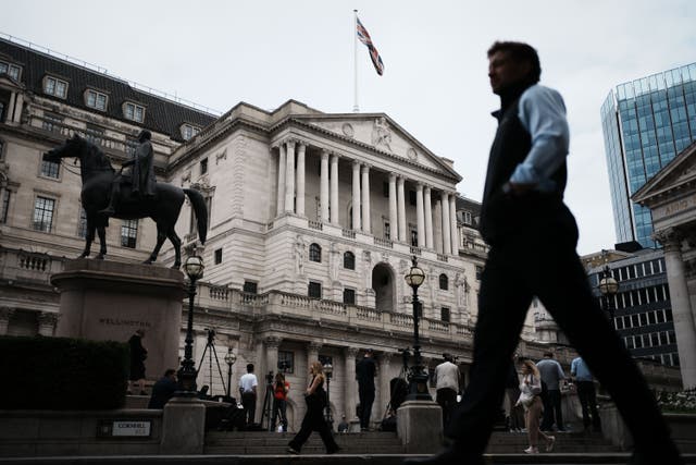 UK interest rates are widely expected to kept at 4% on Thursday (Jordan Pettitt/PA)