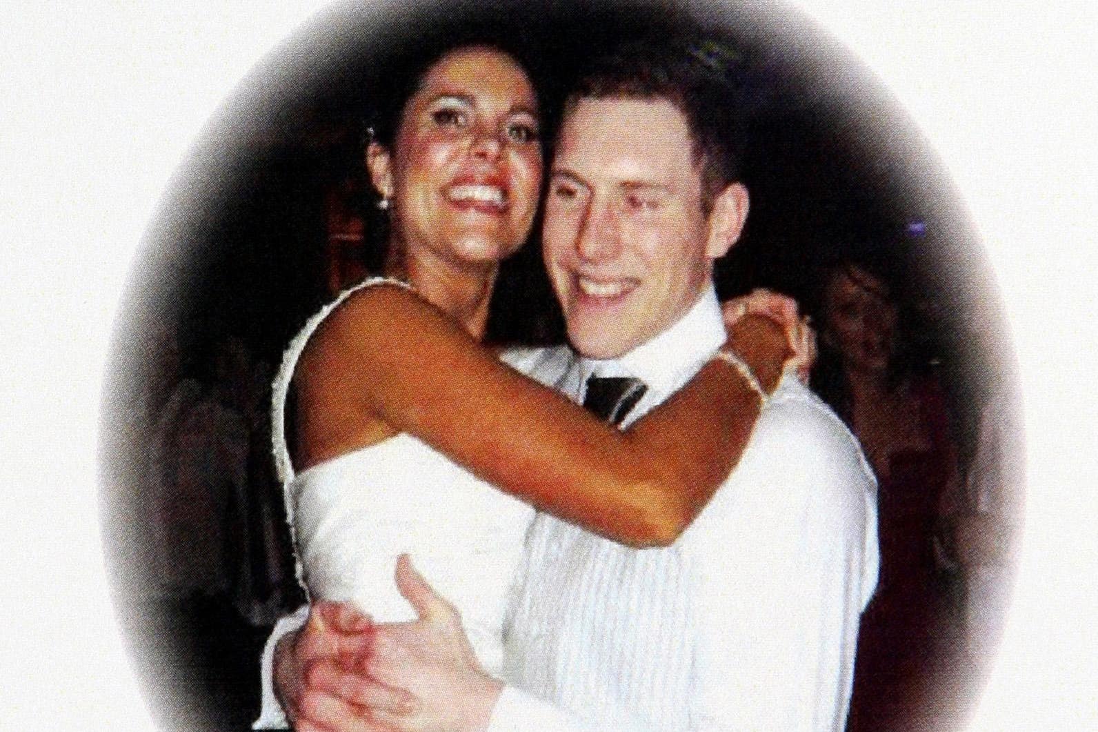 A photograph on the Order of Service at Michaela McAreavey’s funeral of Michaela and John McAreavey on their wedding day (Paul Faith/PA)