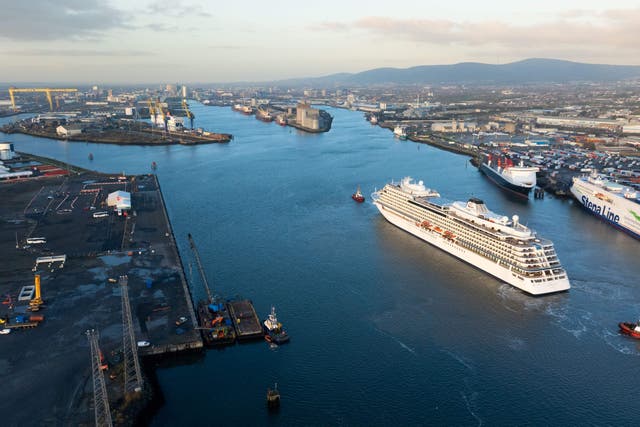 Work is being carried out at Belfast Harbour so that the site is ready for use from 2028 (Belfast Harbour/PA)