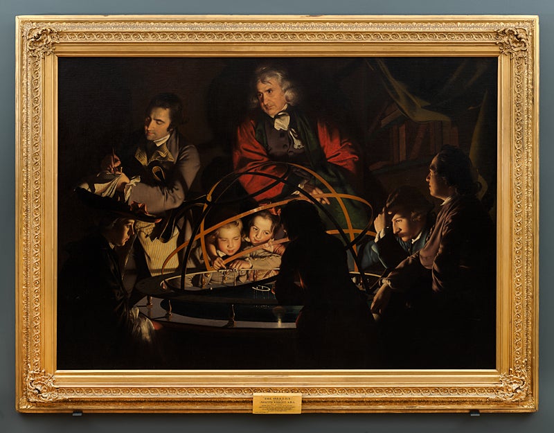 ‘A Philosopher Giving That Lecture on the Orrery in Which a Lamp Is Put in Place’ by Joseph Wright