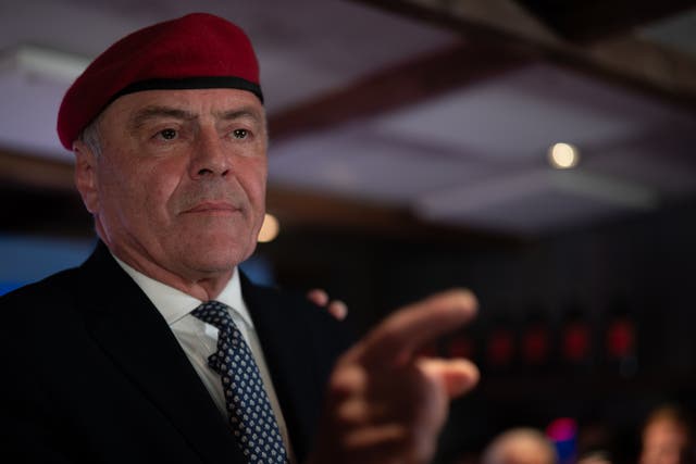 <p>New York City Republican mayoral candidate Curtis Sliwa concedes defeat at his Election Night watch party at Arte Cafe on November 4 2025</p>