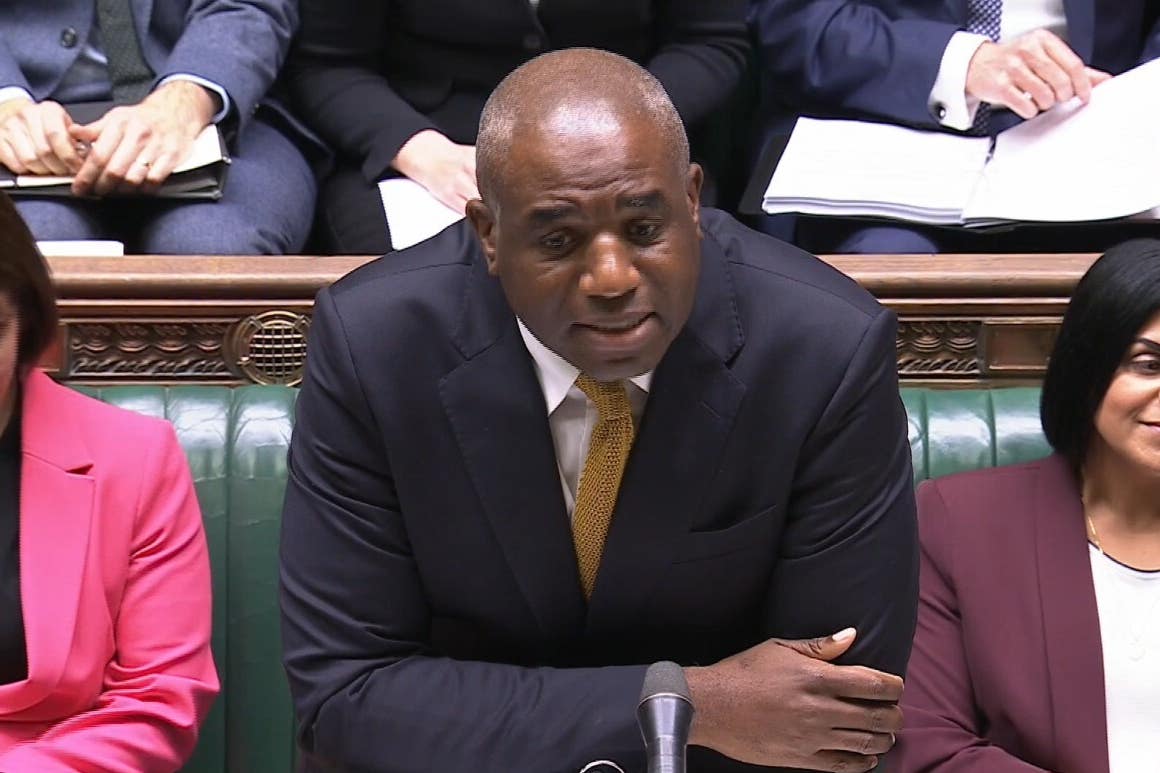 <p>David Lammy stood in for Keir Starmer at PMQs on Wednesday </p>