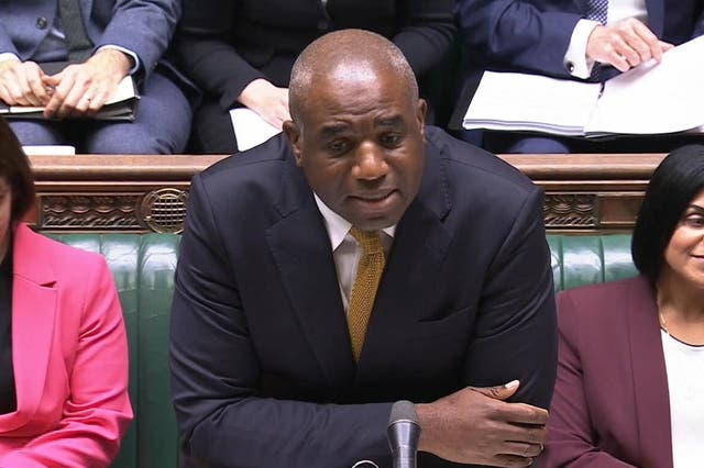 <p>David Lammy stood in for Keir Starmer at PMQs on Wednesday </p>