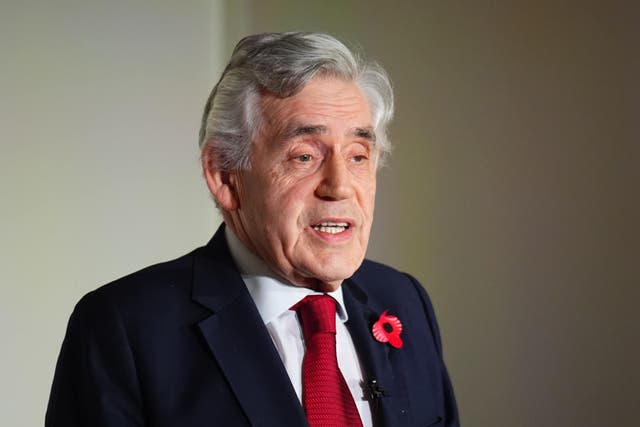 Former prime minister Gordon Brown speaks at a child poverty event in London (James Manning/PA)
