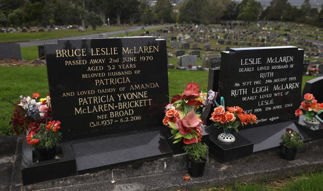 <p>The grave of Bruce McLaren and family members have been vandalised in Auckland (pictured in 2017)</p>