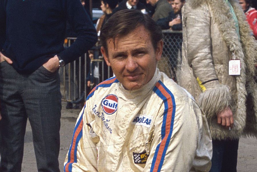 <p>The grave of Bruce McLaren has been vandalised</p>