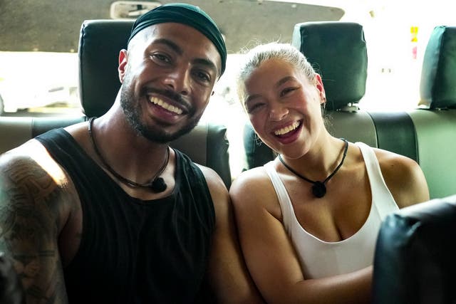 <p>Tyler West and Molly Rainford on Celebrity Race Across the World</p>