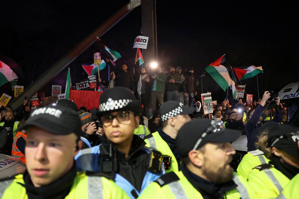 11 arrests after pro-Palestine protest outside Aston Villa-Maccabi Tel Aviv match