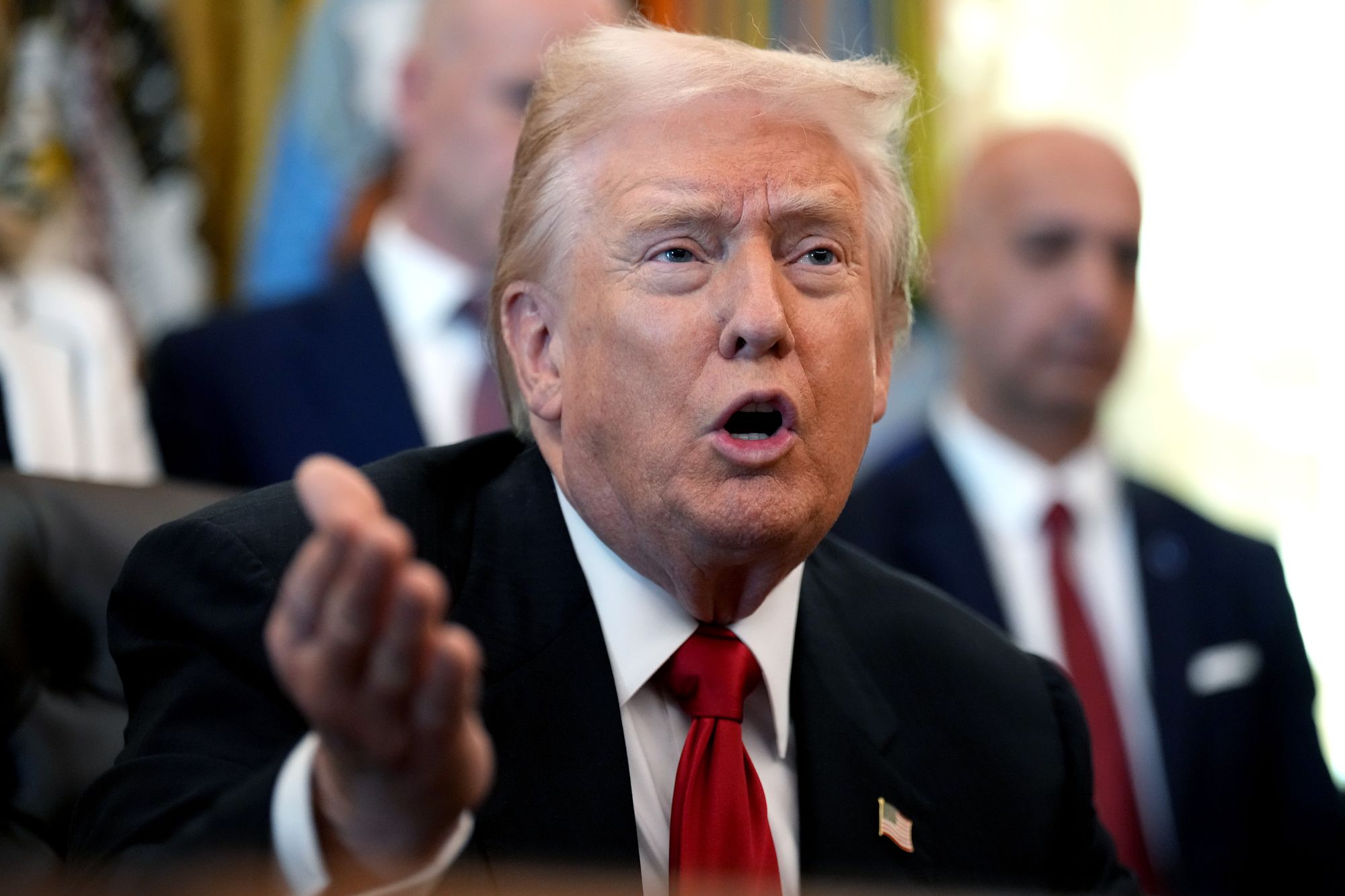 <p>Donald Trump speaking in the White House on 6 November 2025 </p>