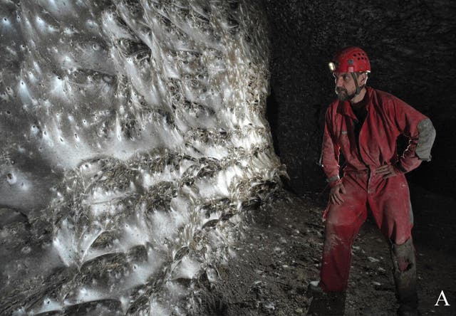 <p>Rare colonial spider web in a cave on Albania’s border with Greece</p>