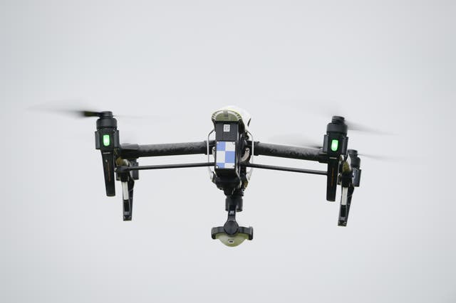 <p>The drone was being used in a search for an assault suspect at the time [file image]</p>