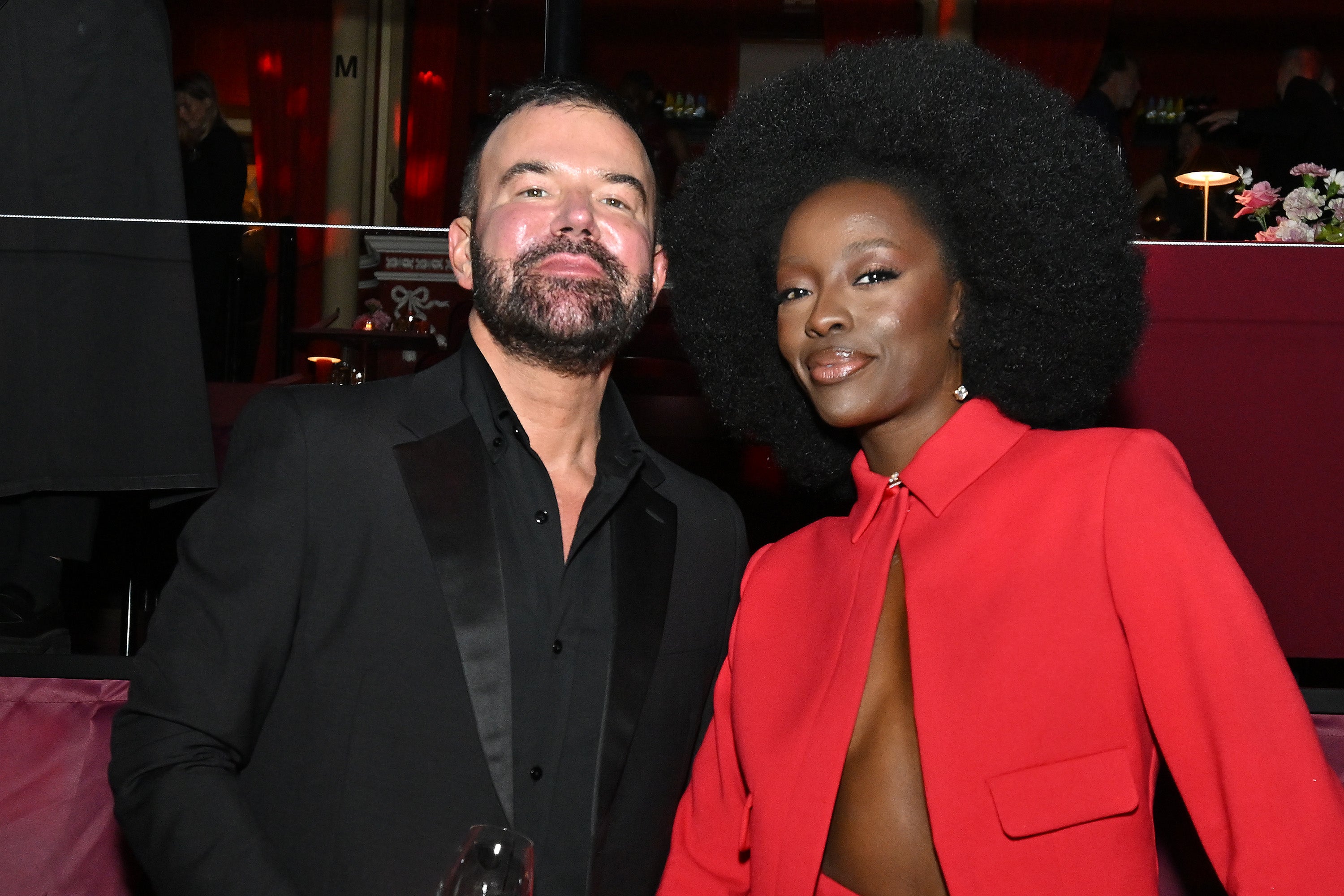 Stuart Machin is pictured alongside AJ Odudu at The Fashion Awards 2024 at the Royal Albert Hall