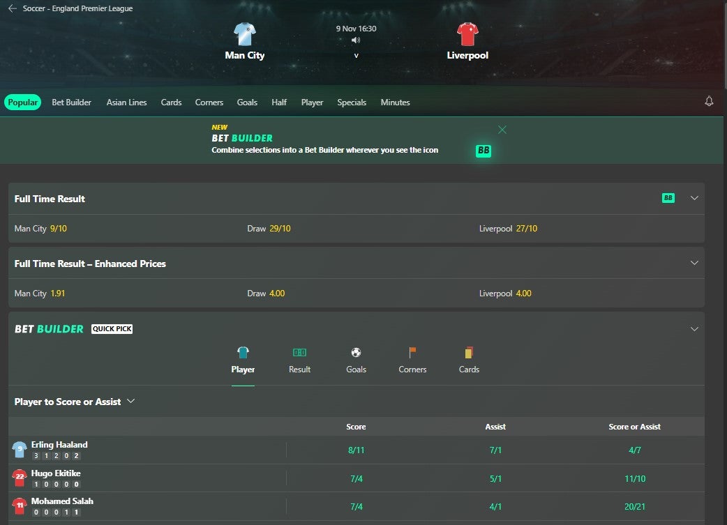 Bet365 often have the best odds on football, from the big Premier League through to lower league action