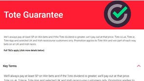 The Tote guarantee works in a similar way to BOG, securing bettors the best price on any winners