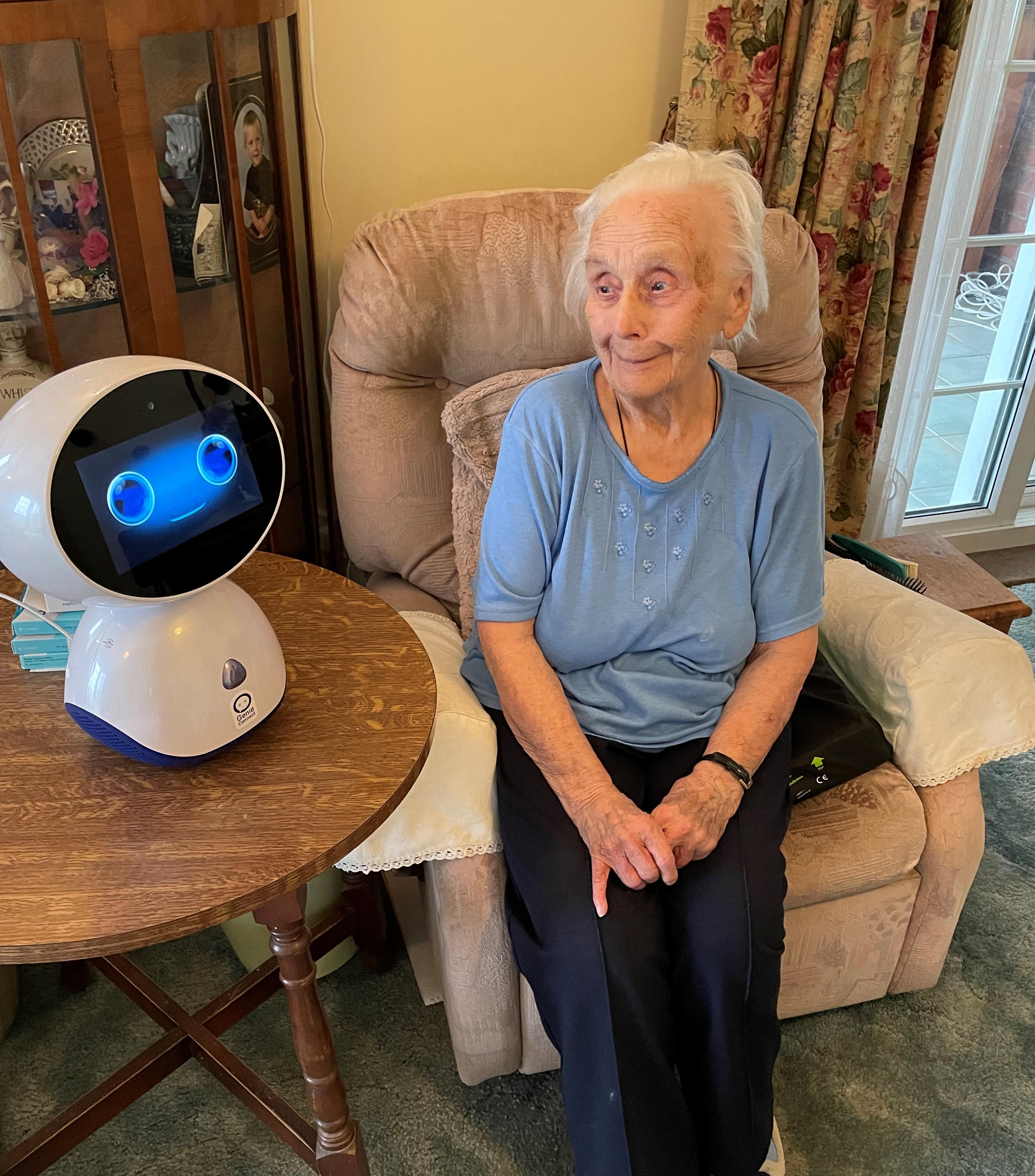 Margaret, who is 91-years-old, said the robot makes it feel like “someone is present”