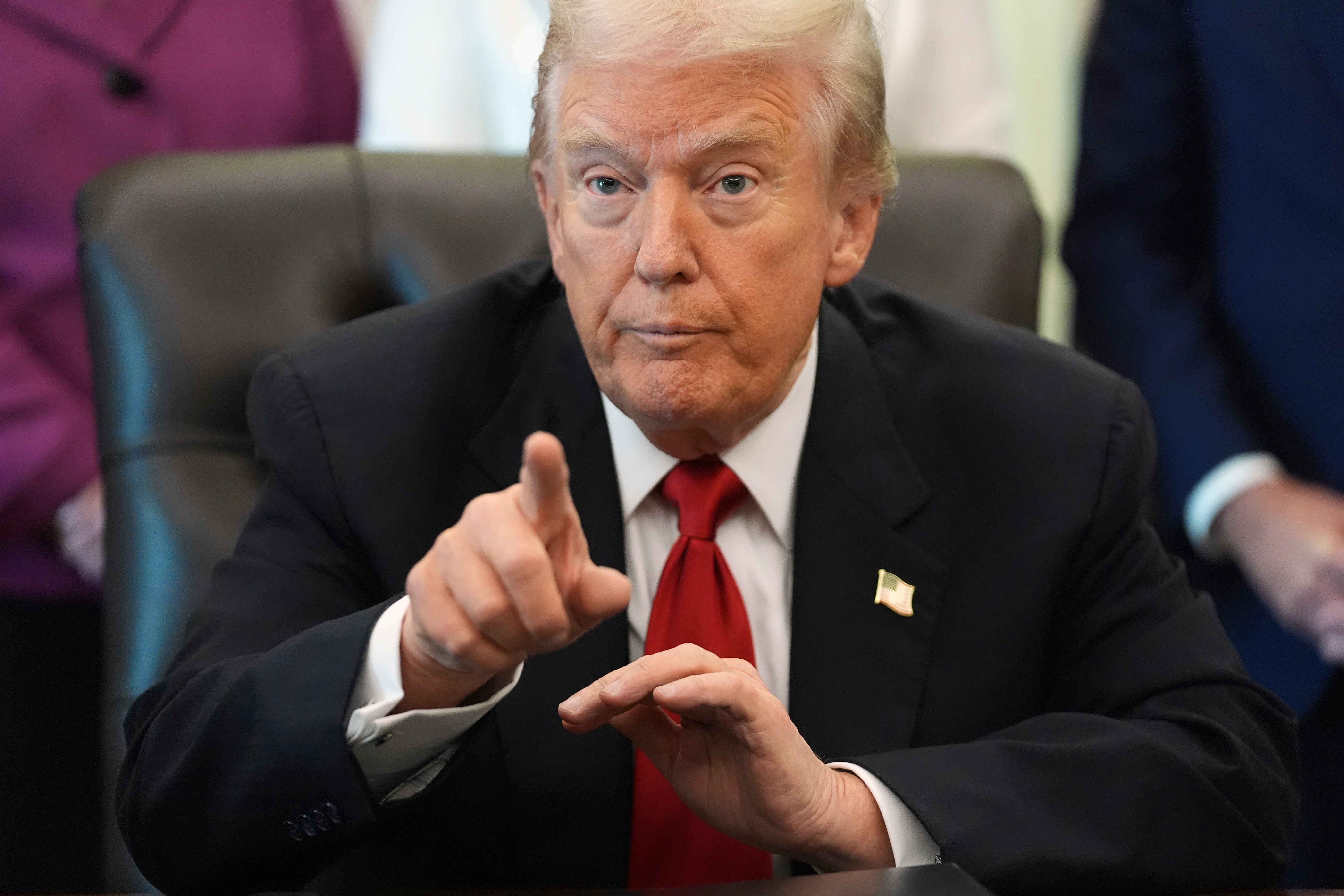 <p>Donald Trump produced a couple of his tried-and-tested insults after being fact-checked by a reporter from NBC on his recent claims delivering on affordability for Americans ahead of Thanksgiving</p>
