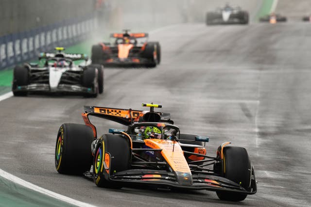 Lando Norris claimed sprint victory (AP Photo/Andre Penner)