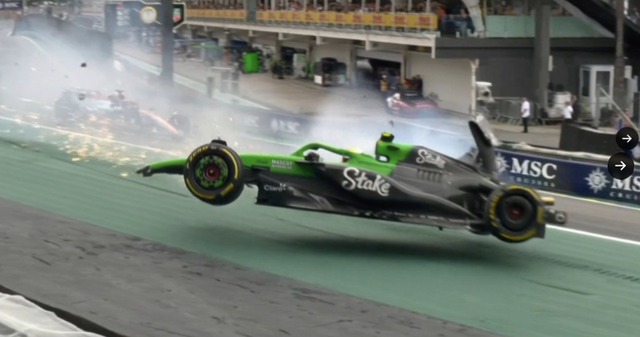 <p>Gabriel Bortoleto crashed in the Brazil GP sprint</p>