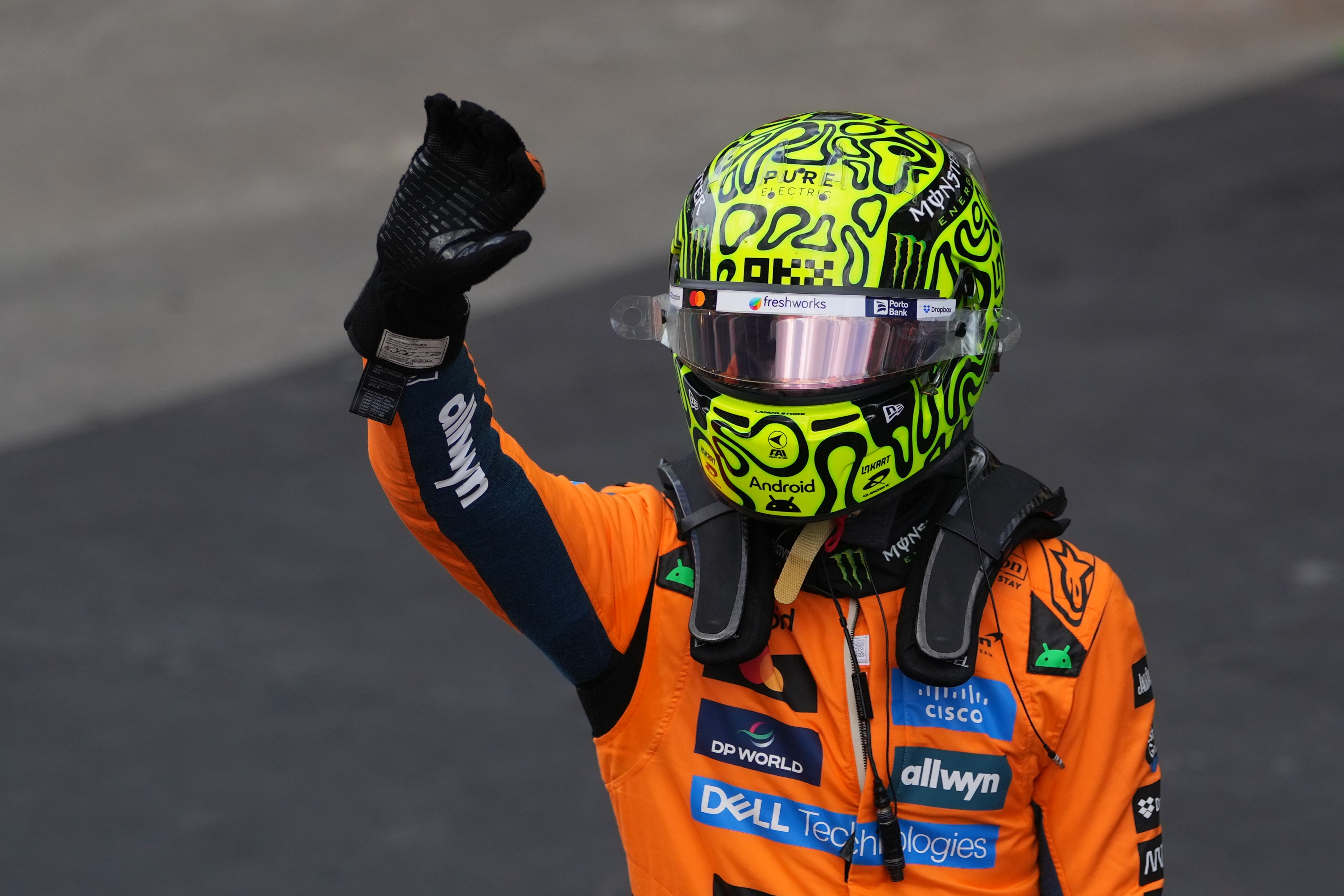<p>Lando Norris enjoyed his Saturday in Sao Paolo </p>