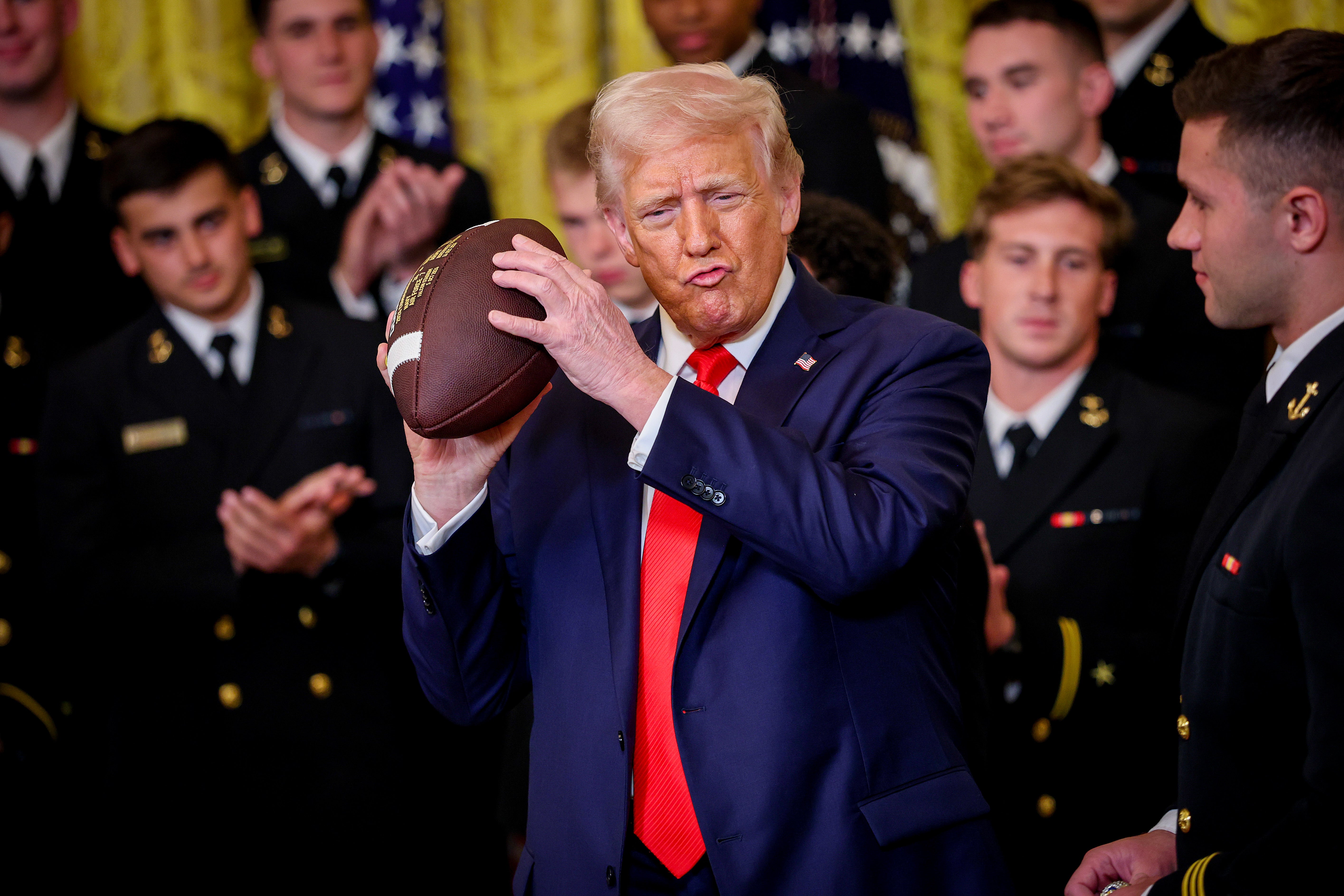 <p>President Donald Trump reportedly wants the Washington Commanders’ new $3.7 billion stadium to be named after him.</p>