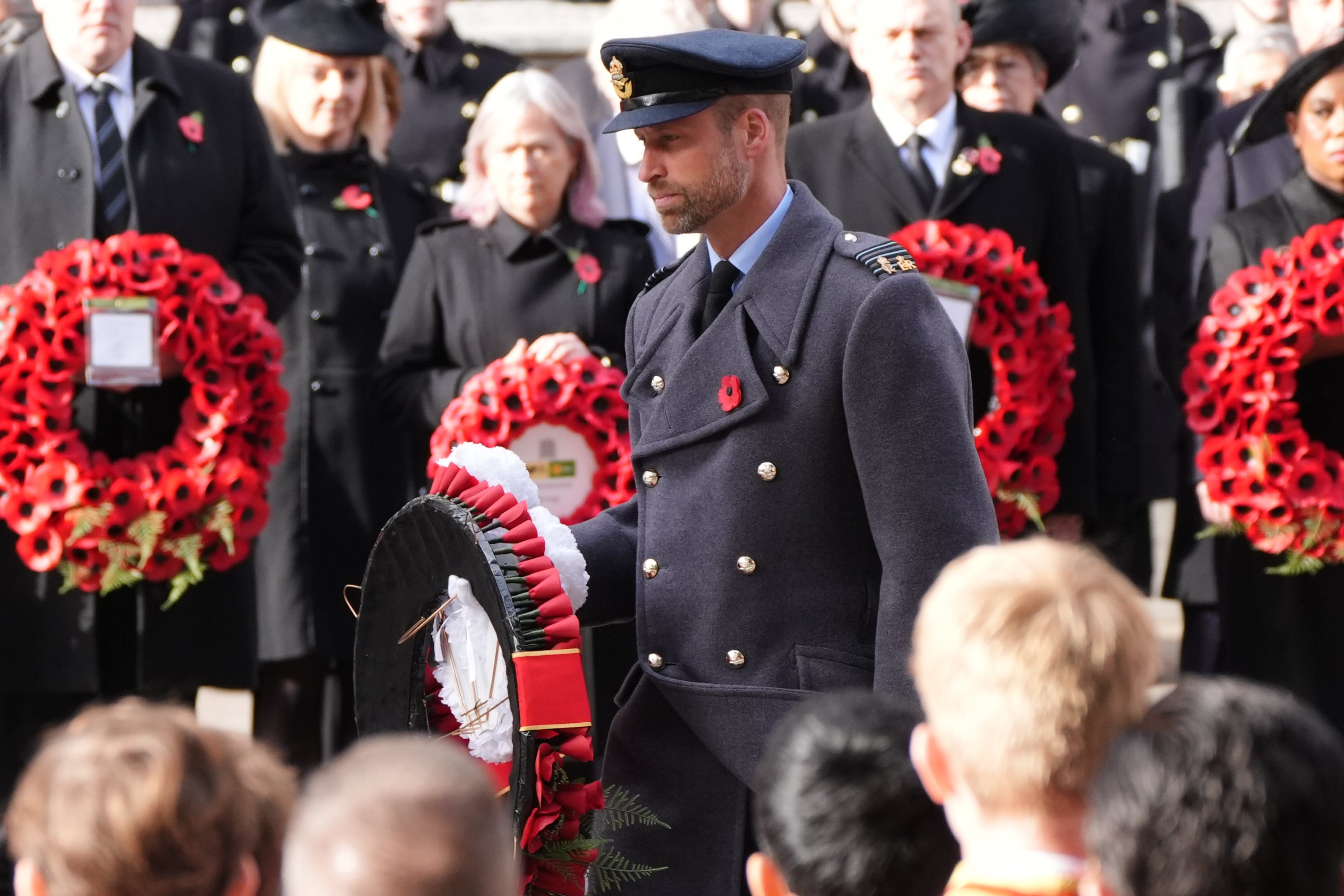 Prince William lays his wreath
