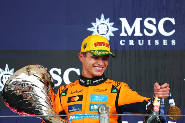 <p>Lando Norris now leads the world championship by 24 points</p>