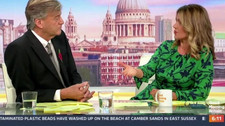 <p>GMB presenters Susanna Reid and Richard Madeley clash on live TV over Tim Davie BBC row.</p>