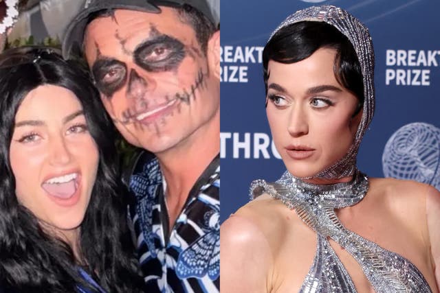 <p>El ex de Katy Perry, Orlando Bloom, posó junto a la actriz Rachel Lynn Matthews, quien estaba disfrazada como la estrella del pop durante una fiesta de Halloween</p>