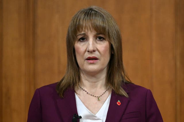 Chancellor Rachel Reeves delivers a speech in the media briefing room of 9 Downing Street in central London (Justin Tallis/PA)