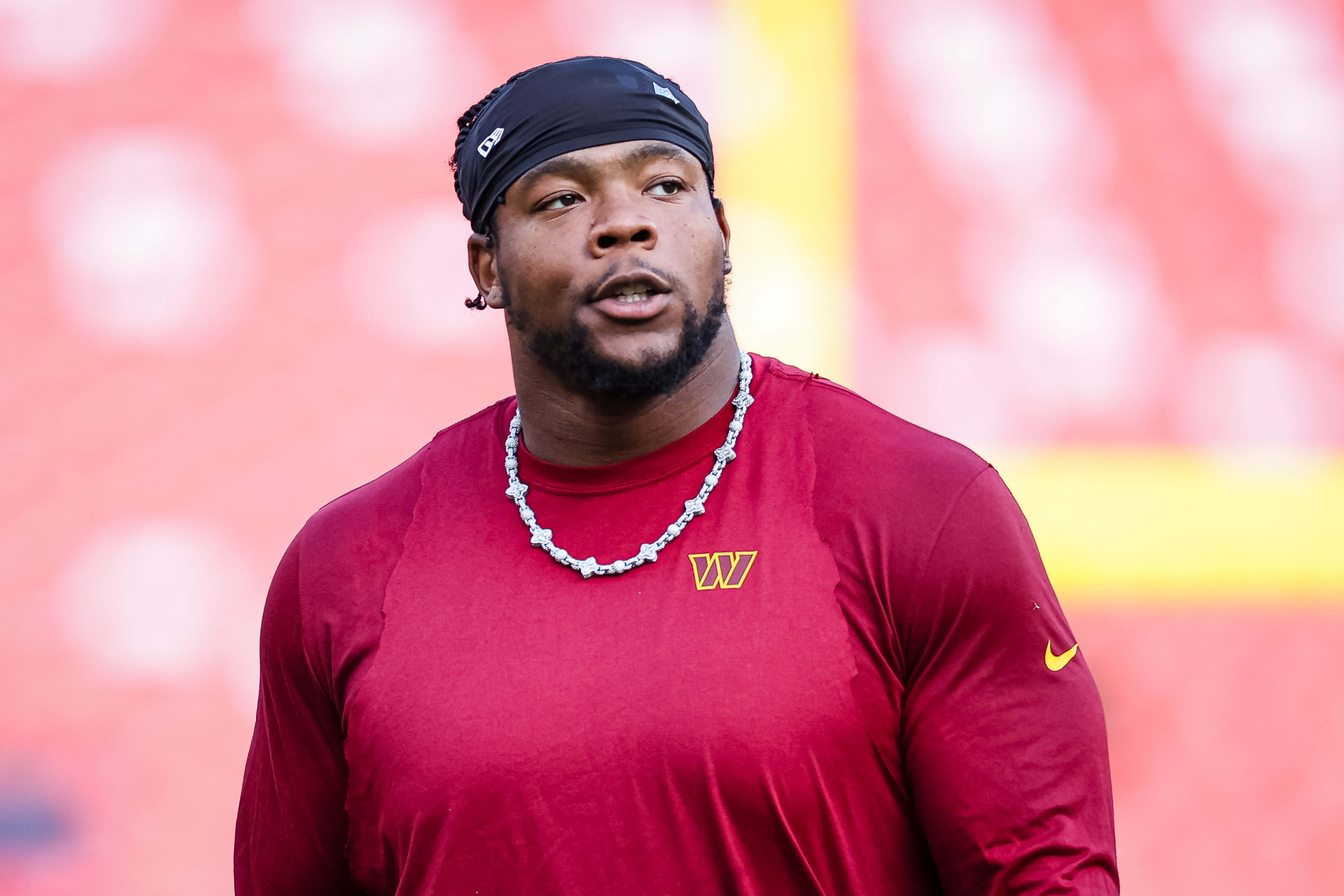 <p>Daron Payne has been hit with a one-game ban following his behaviour on Sunday</p>