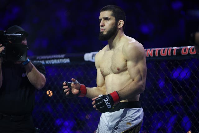 <p>Islam Makhachev before his final fight as UFC lightweight champion</p>
