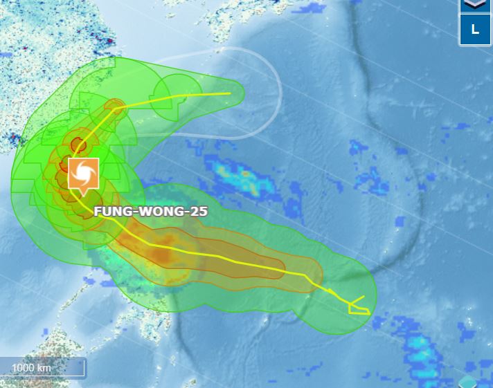 Super Typhoon Fung-wong mapped: Storm heads towards Taiwan after displacing over a million in Philippines | The Independent