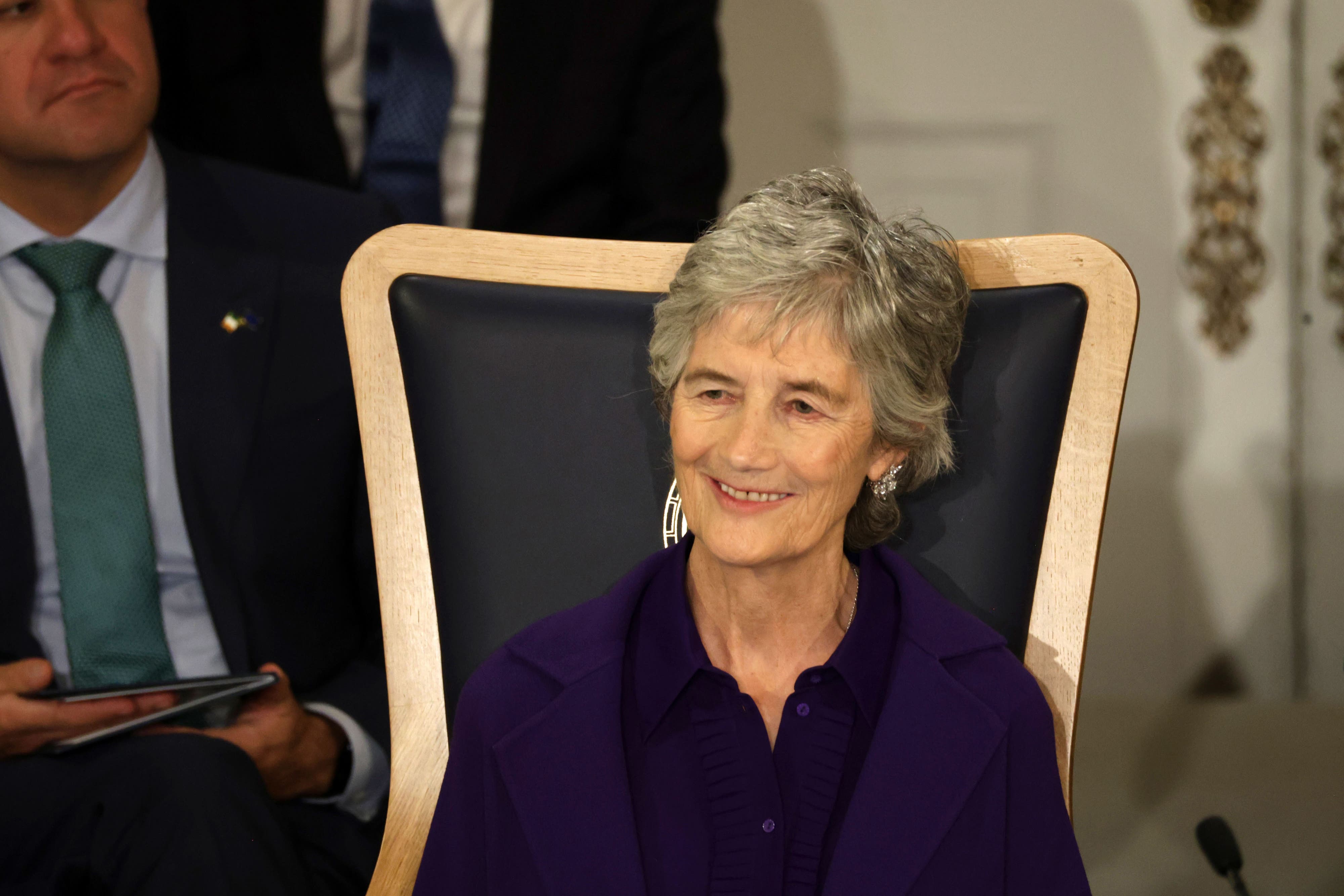 Catherine Connolly during her inauguration ceremony as Ireland’s 10th president, in Dublin Castle (Leah Farrell/PA)