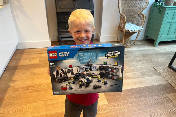 LEGO custom police car garage