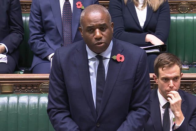 Justice Secretary David Lammy has defended his decision not to directly answer the Conservatives questions about prisoner releases in error, when he stood in for Sir Keir Starmer at last week’s PMQs (House of Commons/UK Parliament/PA)