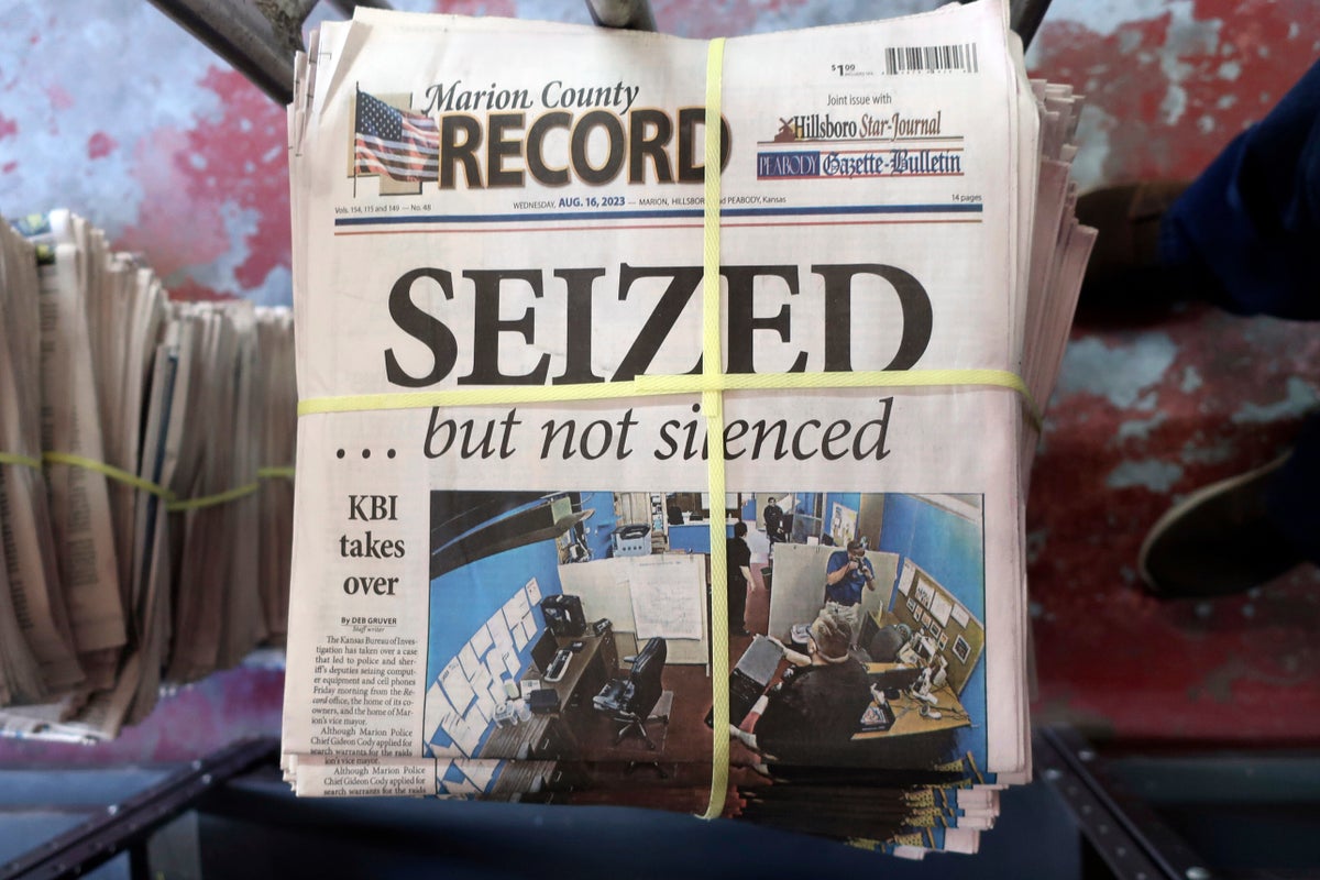 ‘The press has basically been under assault’: Kansas county to pay $3m over police raid on local newspaper