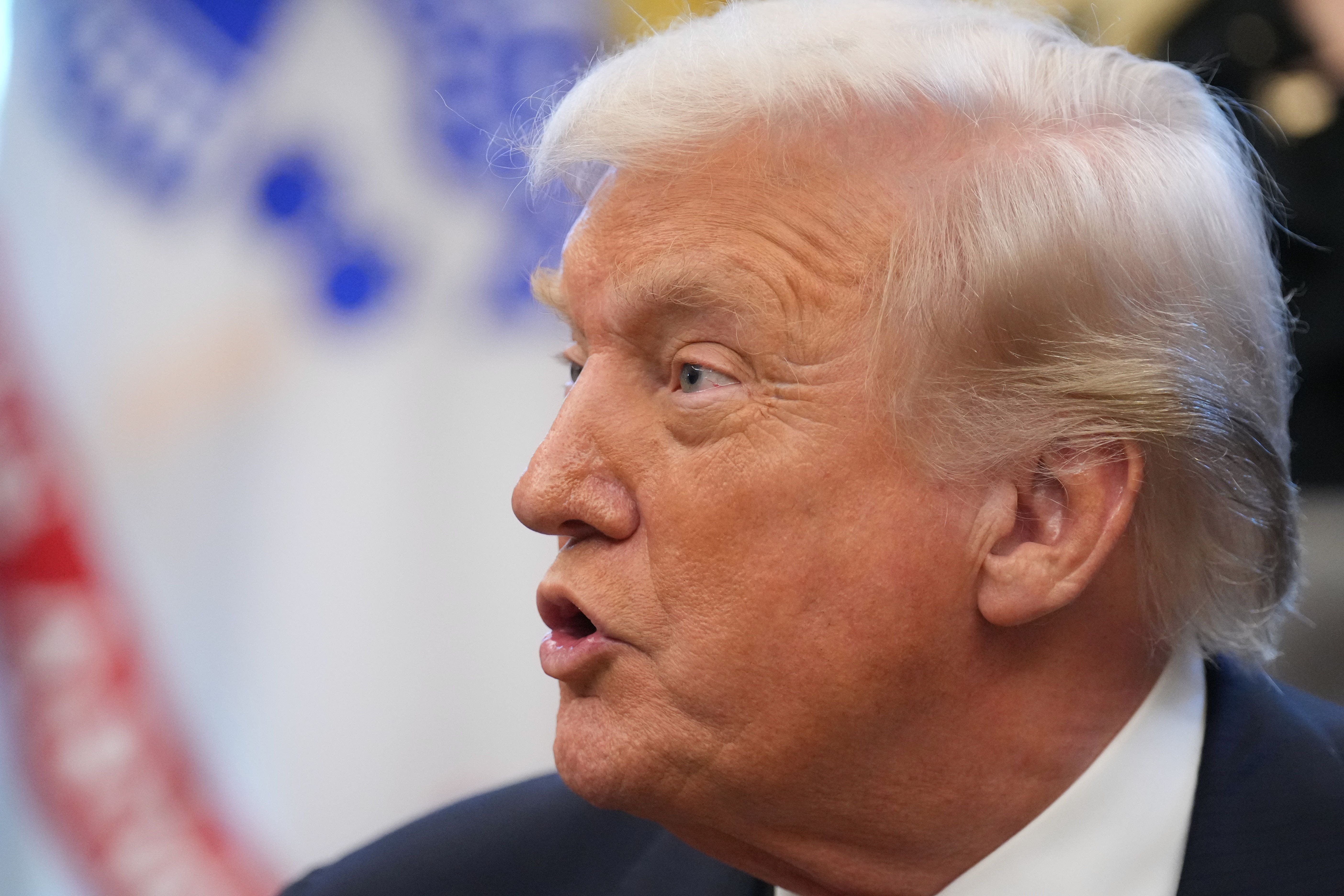 <p>President Donald Trump speaks to reporters (Jacquelyn Martin/AP)</p>