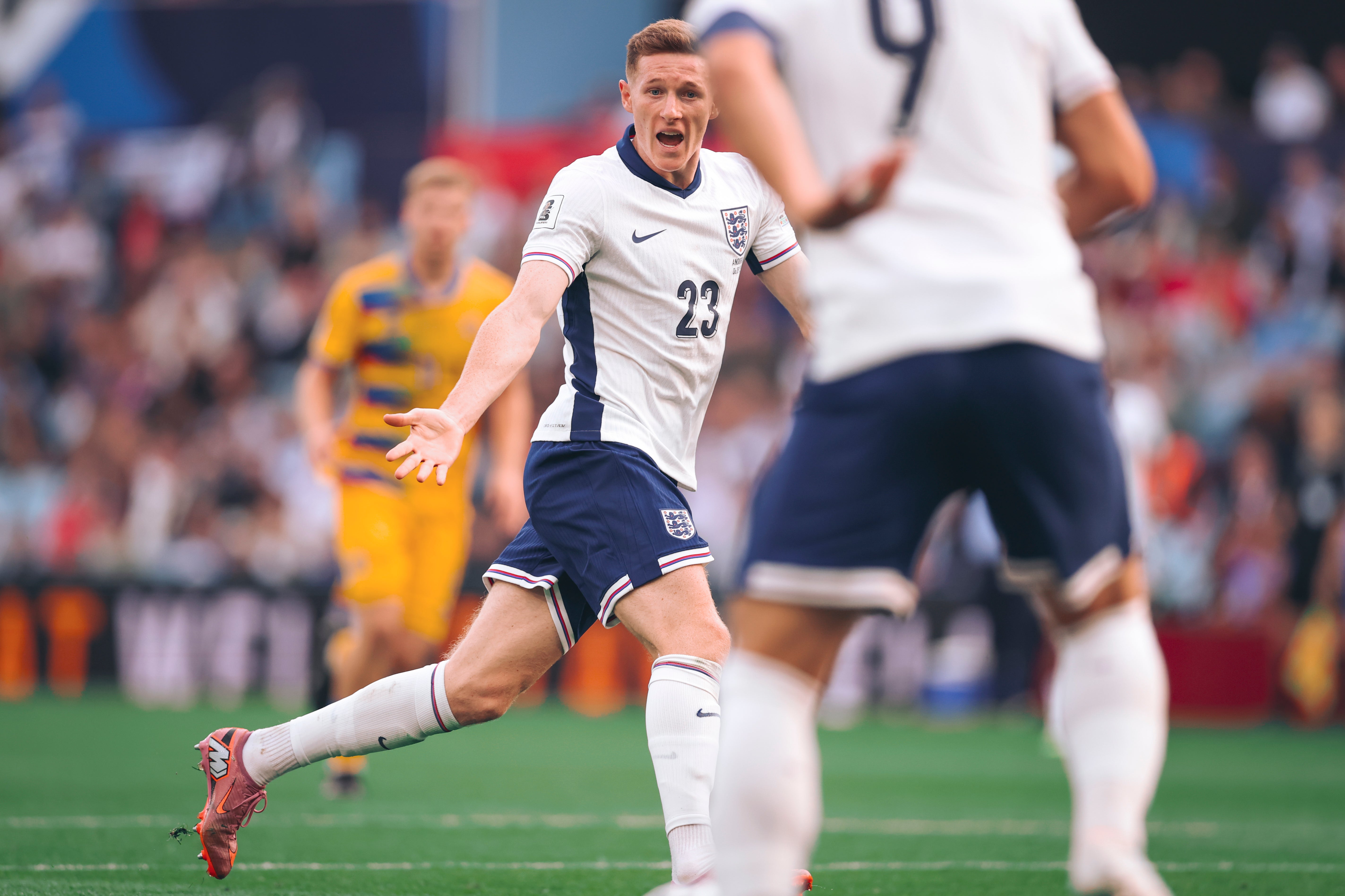 <p>Elliot Anderson in action for England against Andorra</p>