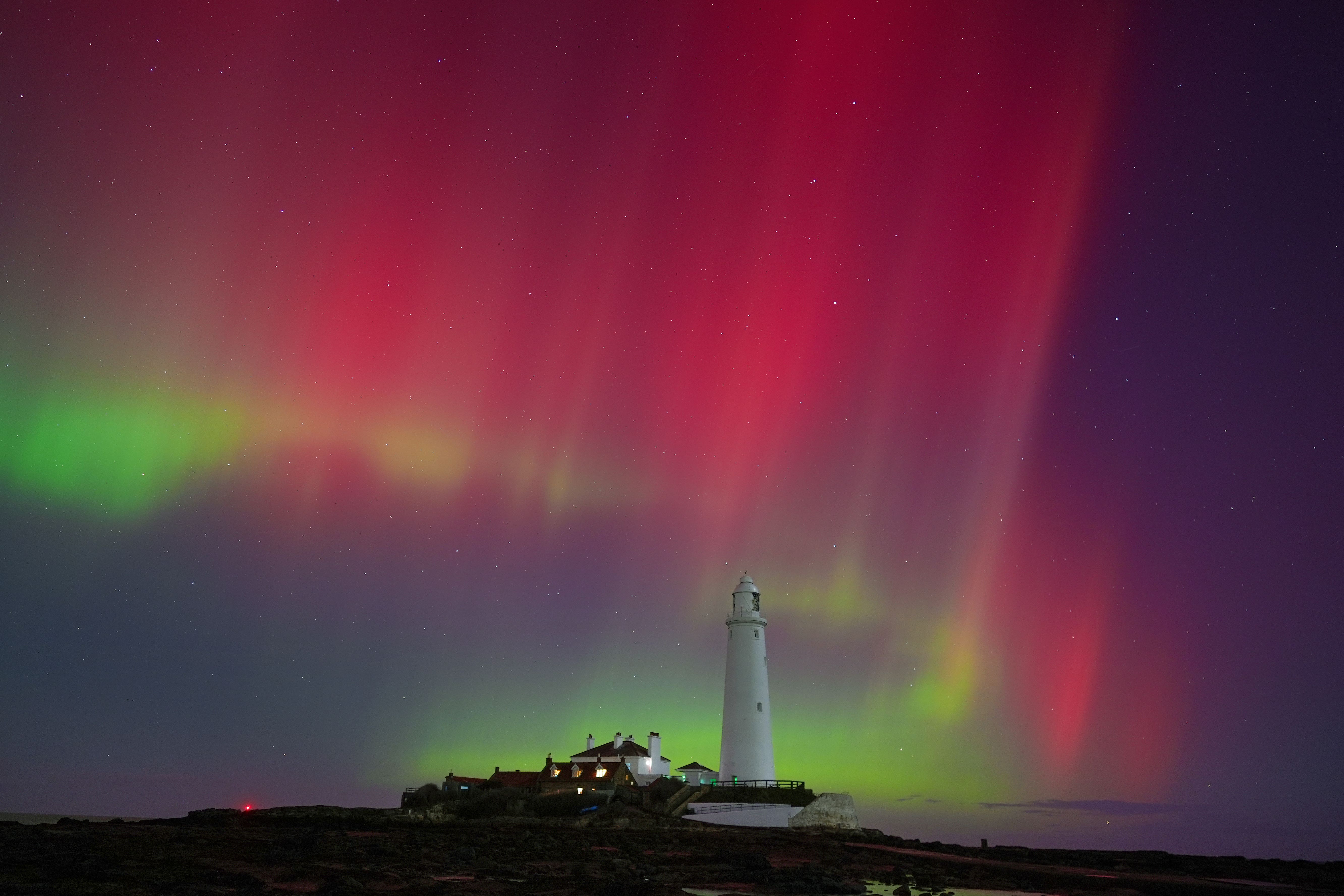 The Northern Lights may be visible across parts of the UK as a result of a solar storm (Owen Humphreys/PA Wire)