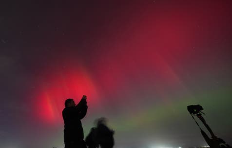 The Met Office has issued a space weather warning for the natural phenomenon, also known as the aurora borealis, predicting it will be visible across parts of the UK on Wednesday night, into Thursday morning (Owen Humphreys/PA Wire)
