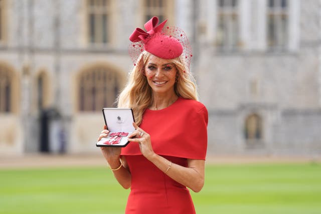 <p>Tess Daly after being made a Member of the Order of the British Empire (Andrew Matthews/PA)</p>