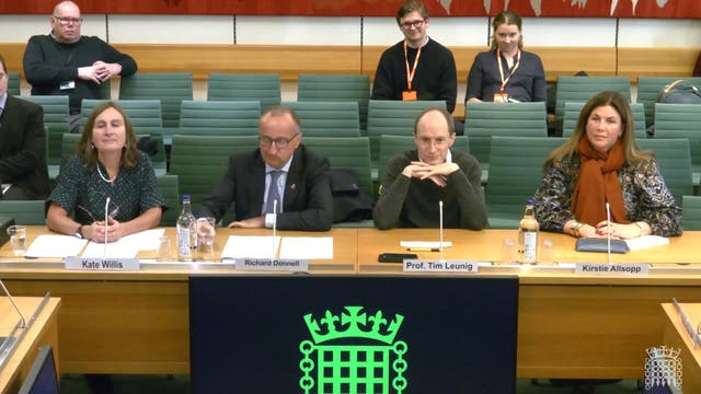 <p>Kirsty Allsopp, right, was among several experts appearing at the Treasury Committee hearing</p>